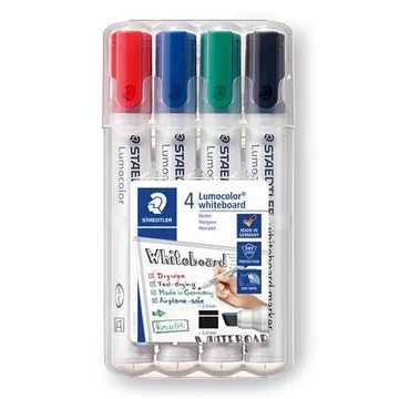 Staedtler Lumocolor 351 B táblamarker készlet, 2-5 mm, vágott, 4 féle szín