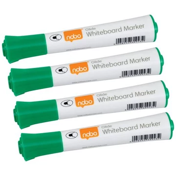 Nobo Glide táblamarker, kúpos hegyű, 2 mm, 10 db, zöld