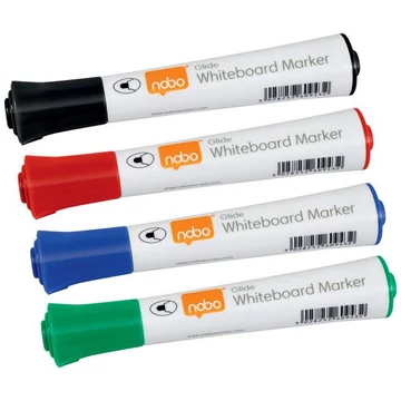 Nobo Glide táblamarker, kúpos hegyű, 2 mm, 10 db, vegyes színek