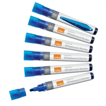 Nobo táblamarker, kúpos hegyű, 1-3 mm, kék, 10 db