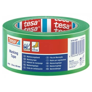 Tesa Professional jelölőszalag, 50 mm x 33 m, zöld