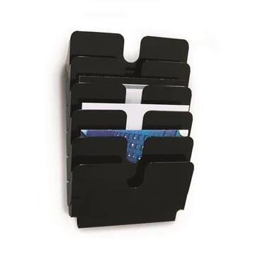 Durable Flexiplus 6 prospektustartó, fali, fekvő, A4, fekete