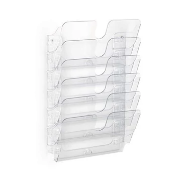 Durable Flexiplus 6 prospektustartó, fali, fekvő, A4, áttetsző