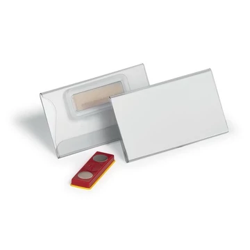 Durable névkitűző, mágnessel, elfordulásgátlóval, 75x40 mm, 25 db