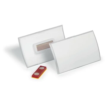 Durable click fold névkitűző, mágnessel, elfordulásgátlóval, 90x54 mm, 10 db