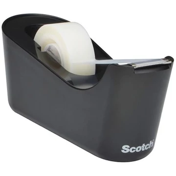 3M Scotch C18 ragasztószalag-adagoló, asztali, feltöltött, fekete