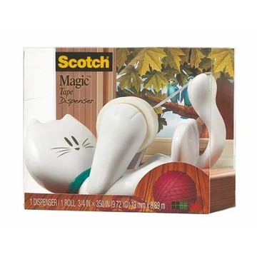 3M Scotch C39 ragasztószalag-adagoló, asztali, feltöltött, cica
