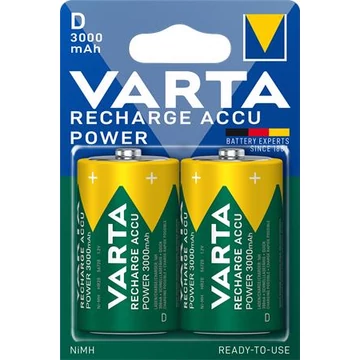 Varta Power tölthető elem, D góliát, 2x3000 mAh