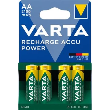 Varta Power tölthető ceruzaelem, AA, 4x2100 mAh