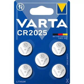 Varta CR2025 gombelem, 5 db