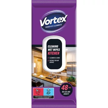Vortex nedves törlőkendő, konyhai, 48 db