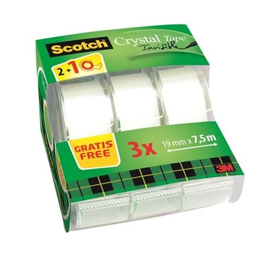 3M Scotch Magic Tape 810 ragasztószalag adagolón, kézi, 19 mm x 7,5 m, 3 db