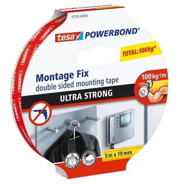 Tesa PowerBond ragasztószalag, kétoldalas, ultra erős, 19 mm x 5 m