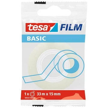 Tesa Basic ragasztószalag, 15 mm x 33 m, átlátszó