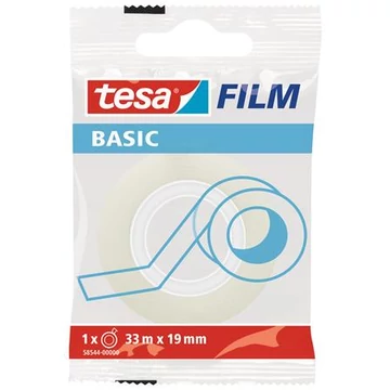 Tesa Basic ragasztószalag, 19 mm x 33 m, átlátszó