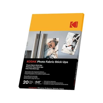 Kodak Photo Fabric Stick Ups fotópapír, tintasugaras, 10x15 cm, öntapadós, újra ragasztható, 20 lap