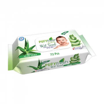 Pufy Fresh nedves törlőkendő, 72 lap