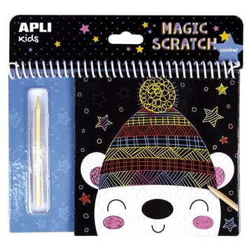 Apli Kids Magic Scratch képkarcoló füzet, téli móka
