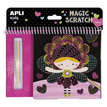 Apli Kids Magic Scratch képkarcoló füzet, tündérek