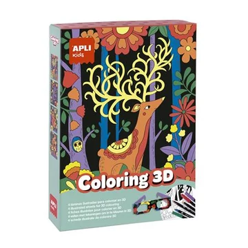 Apli Kids Coloring 3D hatású színező szett, 11 részes