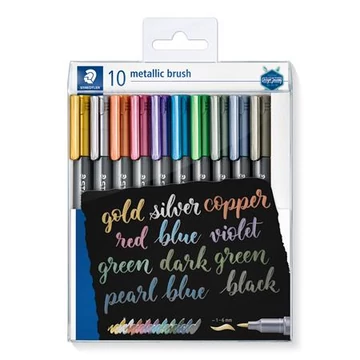 Staedtler 8321 dekormarker készlet, 1-6 mm, kúpos, 10 féle metál szín