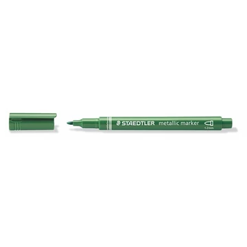 Staedtler 8323 dekormarker, 1-2 mm, kúpos, metálzöld