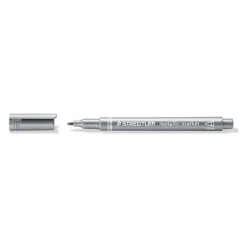Staedtler 8323 dekormarker, 1-2 mm, kúpos, ezüst