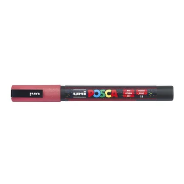 Uni Posca PC-3ML dekormarker, 0,9-1,3 mm, fényes piros