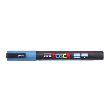 Uni Posca PC-3ML dekormarker, 0,9-1,3 mm, fényes világoskék