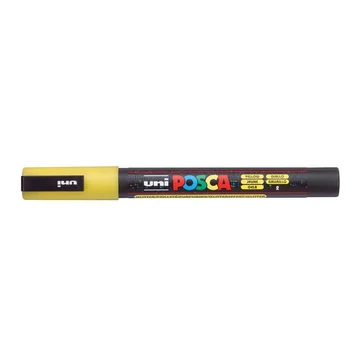 Uni Posca PC-3ML dekormarker, 0,9-1,3 mm, fényes sárga