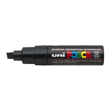 Uni Posca PC-8K dekormarker, 8 mm, vágott, fekete