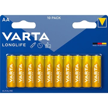 Varta Longlife ceruzaelem, műanyagmentes, AA, 10 db