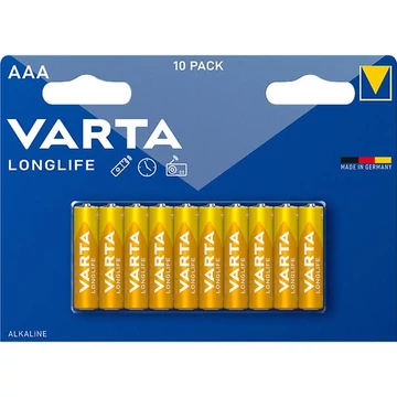 Varta Longlife ceruzaelem, műanyagmentes, AAA, 10 db