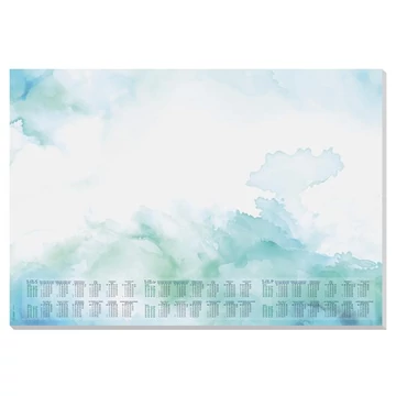 Sigel Watercolor Sea könyökalátét, 595x410 mm, 3 éves és heti tervezővel