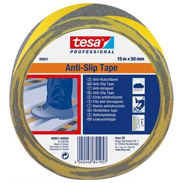 Tesa Anti Slip csúszásgátló szalag, 50 mm x 15 m, fekete-sárga
