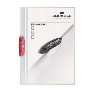 Durable Swingclip 30 gyorsfűző, klipes, A4, rózsaszín
