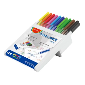 Keyroad Fine Liner tűfilc készlet, 10 darabos
