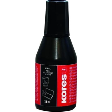 Kores bélyegzőfesték, 28 ml, fekete