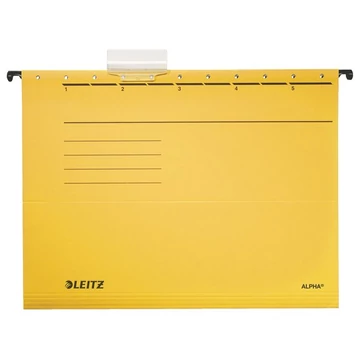 Leitz Alpha Standard karton függőmappa, 25 db, sárga