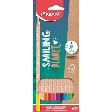 Maped "Smiling Planet" színes ceruza készlet, háromszögletű, 12 db