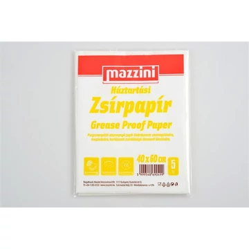 Mazzini háztartási zsírpapír, 40x60 cm, 5 ív