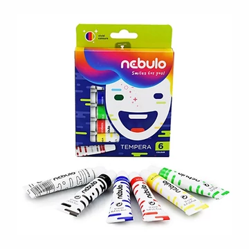 Nebulo tempera készlet, 12 ml, 6 féle szín