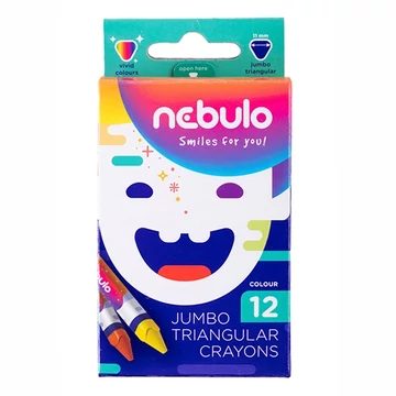 Nebulo zsírkréta, háromszögletű, Jumbo, 12 db
