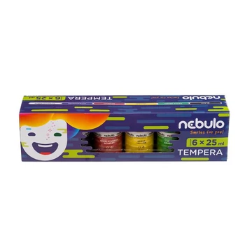 Nebulo tégelyes tempera készlet, 6 szín
