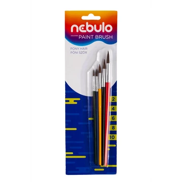 Nebulo ecsetkészlet, 2-4-6-8-10, festett nyelű