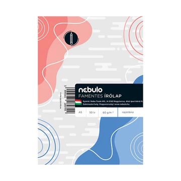 Nebulo írólap, félfamentes, A5, 50 lap