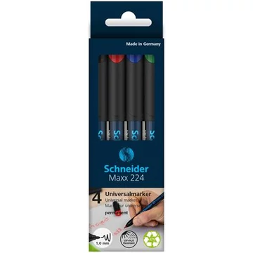 Schneider Maxx 224 M alkoholos marker készlet, OHP, 1 mm, 4 féle szín