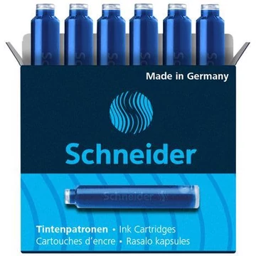 Schneider töltőtoll patron, kék