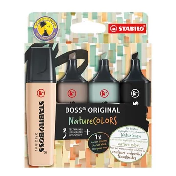 Stabilo Boss Original NatureColors szövegkiemelő készlet, 2-5 mm, 4 féle színnel