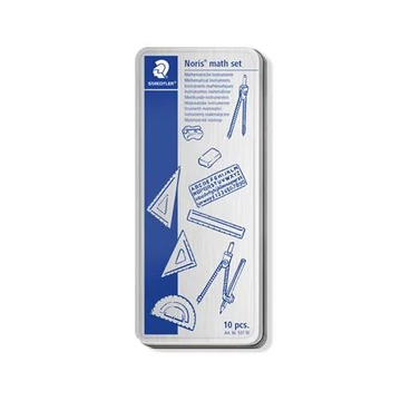 Staedtler 10 darabos matematika készlet körzővel és vonalzóval